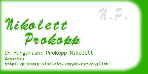 nikolett prokopp business card